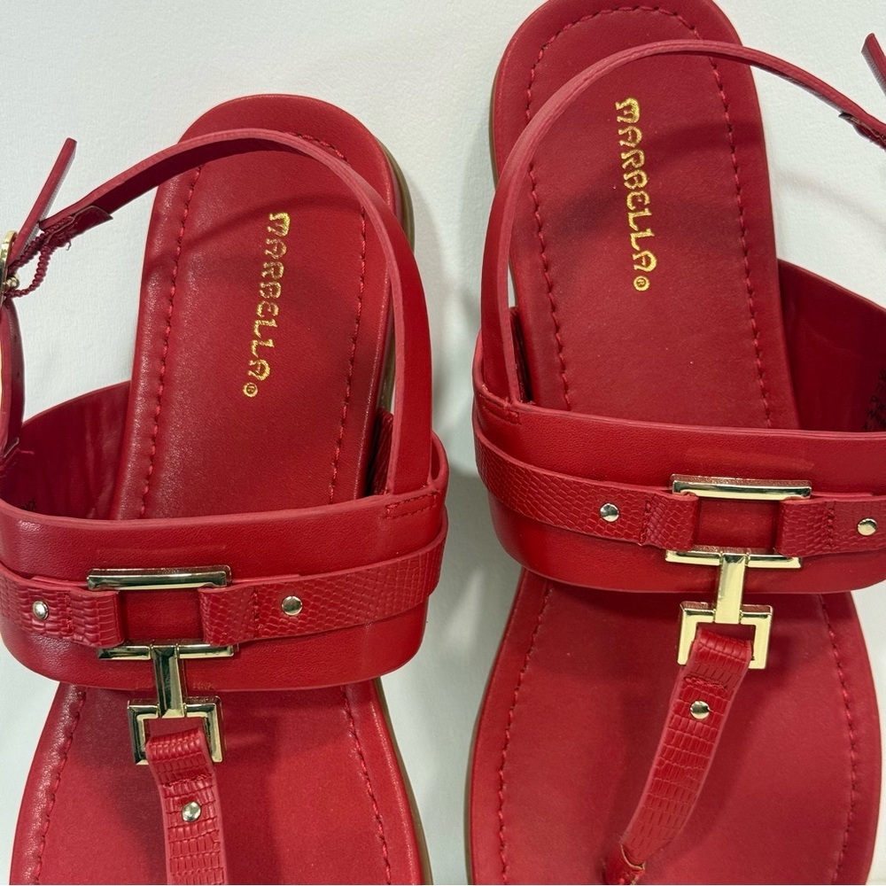 MARELLA Vibrant Red Sandals - Picture 4 of 9